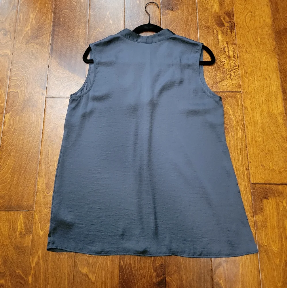 CAbi Slate Sleeveless V-Neck Blouse